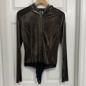 BCBG Maxazria Velvet Bodysuit Top